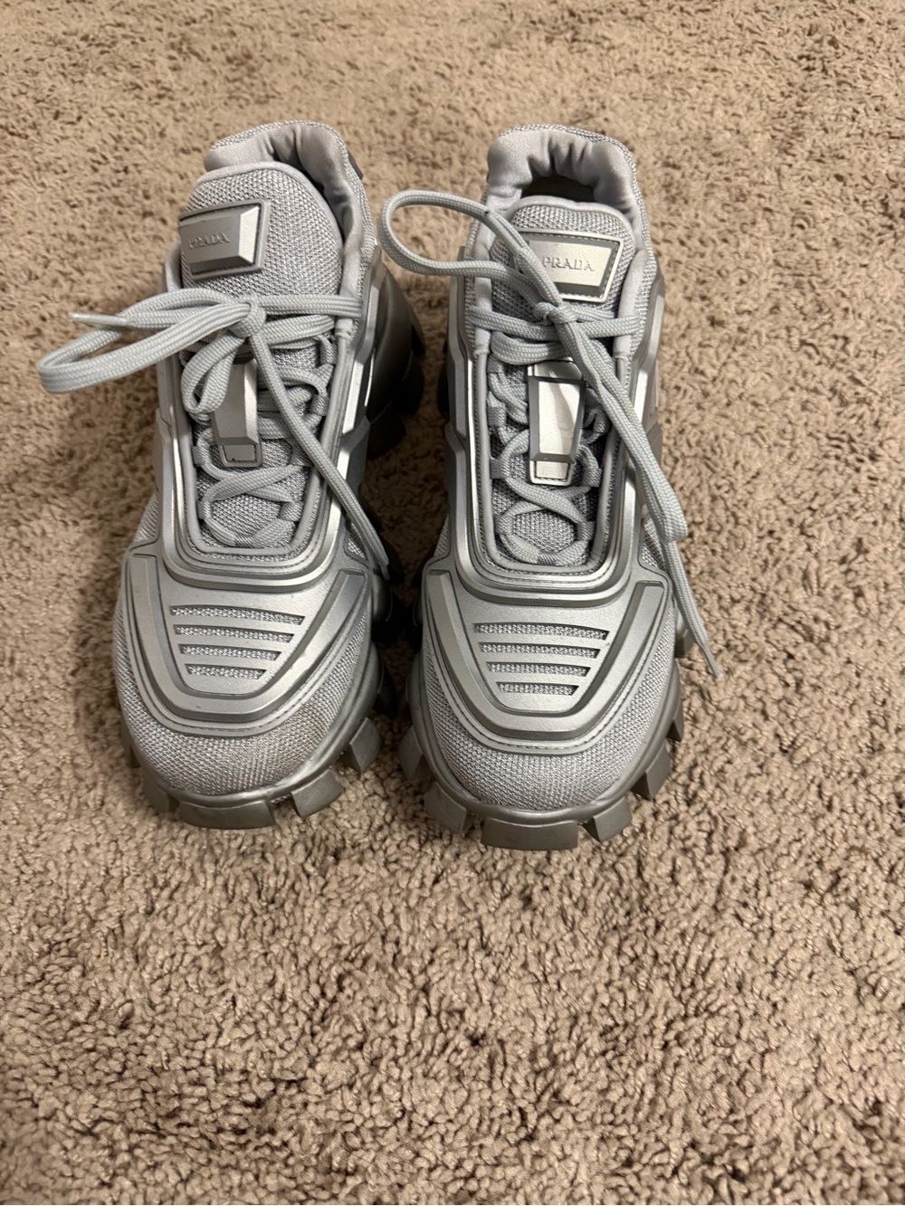 Prada Silver Men’s Sneakers - Picture 3 of 7